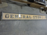 Western Style GENERAL STORE SIGN / Approx 8' Wide X 1' Tall