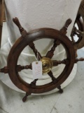 One Wooden Ships Wheel - Approx. 26