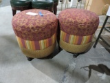 Bright Funky Ottoman / Set of 2 / Approx 22