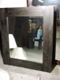 Rustic Framed Wall Mirror - Appears New / 41