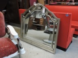 Ornate (Bling) Wall Mirror / Vanity Mirror - Silver Finish