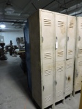 Set of 6 Tan Steel High School Lockers by PENCO