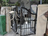 SPOOKY CEMETERY GATES with Columns & Partial Wall / 6-Pieces