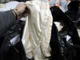5 Large Bolts of Material - Cream Satin / Fabric