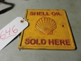 SHELL OIL IRON WALL PLAQUE / Approx. 6.5