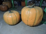 Pair of Faux Pumpkins / Fiberglass - 26