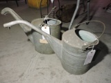 Pair of GALVANIZED WATERING CANS