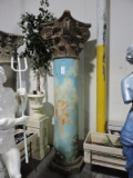 Ornate CORINTHIAN COLUMN with HAND PAINTED CHERUB MOTIF