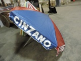 Lot of 7 CINZANO Brand ADVERTISING PATIO UMBRELLAS