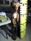 Tall Carved Wood PEASANT BOY STATUE