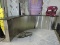3-PIECE CURVED STAINLESS STEEL BAR - Approx. 13' Wide X 42