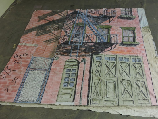 BACK ALLEY SCENE' - Backdrop -- 14' 6" Tall X 14' 4" Wide
