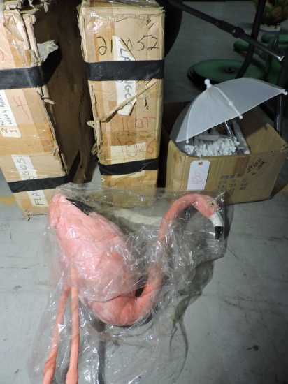 Lot of FAUX FLAMINGOS - 4 - PROPS
