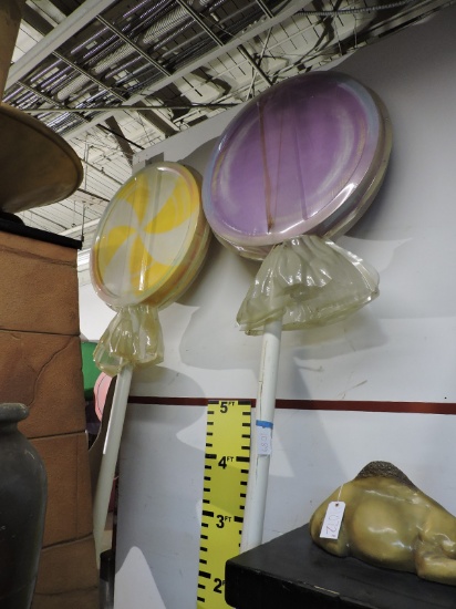 Lot of 2 GIANT LOLLIPOPS -- Approx. 10 Feet Tall