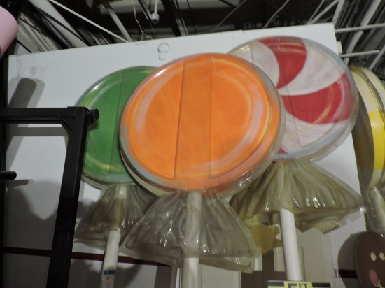 Lot of 3 GIANT LOLLIPOPS -- Approx. 10 Feet Tall