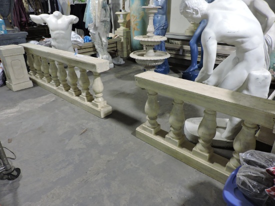 GREEK STYLE FAUX CEMENT TERRACE WALLS - Set of 3