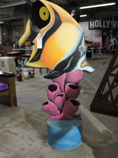 Free-Standing FISH & CORRAL Cut-Out on STAND