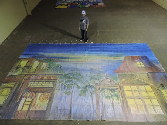 FRENCH CAF ' -- Backdrop - Approx. 21' Wide X 14' Tall