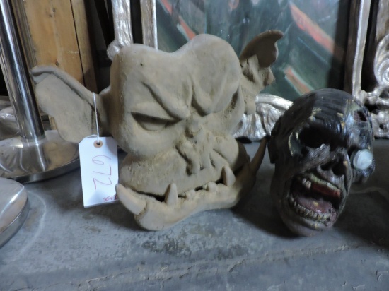 DEVIL HEAD (13" Tall X 16" Wide) & ZOMBIE HEAD