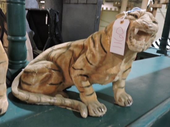 Small Tiger Statue - Approx. 25" Long X 18" Tall X 13" Wide