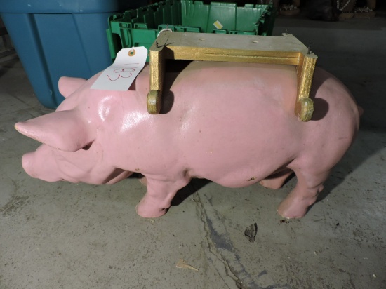 Ceramic Pig Statue - 28" Long X 14" Tall
