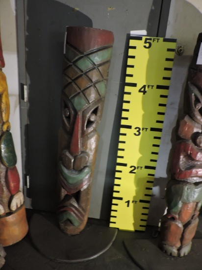 PACIFIC ISLAND TIKI on Standing Base - Prop / Approx. 60" X 12"