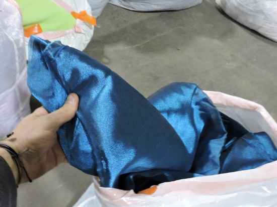 5 Large Bolts of Material - Shiny Blue / Fabric