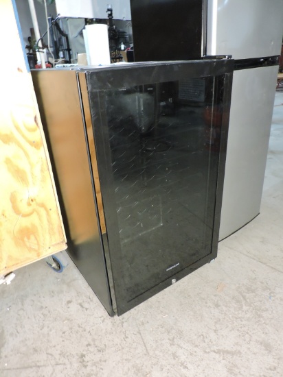 Small WINE FRIDGE / Glass Front / Approx 33" Tall X 20" X 20"