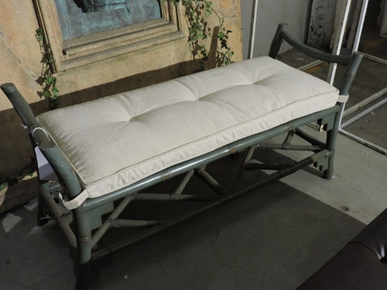 ASIAN STYLE BENCH with Padded Top - Approx. 51" X 19" X 20" Tall