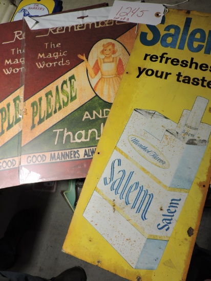 Lot of 3 Signs - See Photos