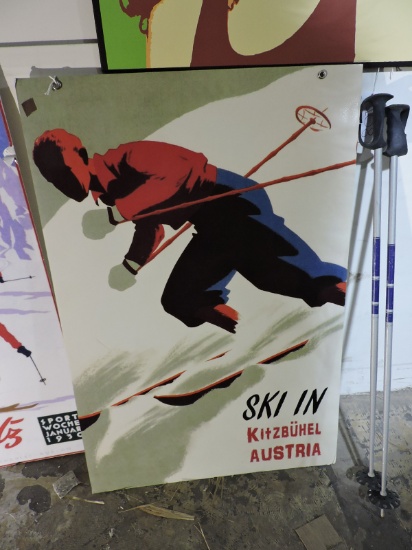 Replica VINTAGE EUROPEAN SKI ADVERTISEMENT / KITZBUHEL, AUSTRIA