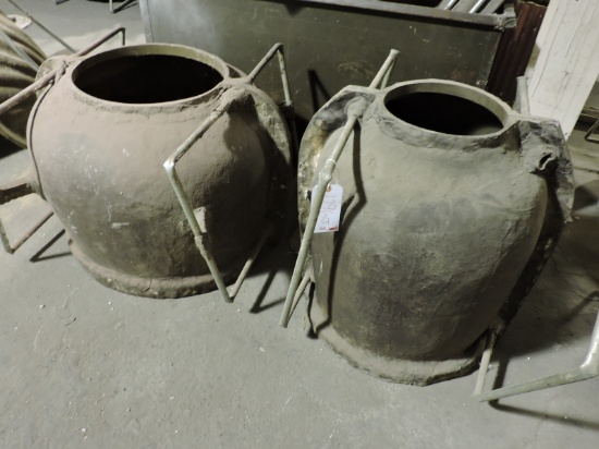 Theatrical Prop Molds - Pair of Large Pots - See Photos