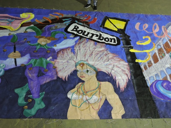 MARDI GRAS' Backdrop -- Approx. 31 Feet Wide X 16.5 Feet Wide