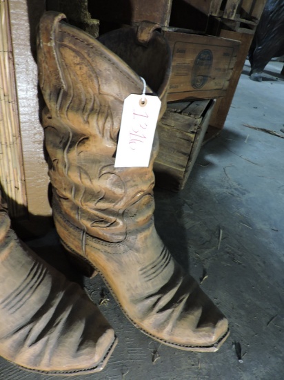 GIANT FAUX COWBOY BOOT PLANTER -- Approx. 23" Tall