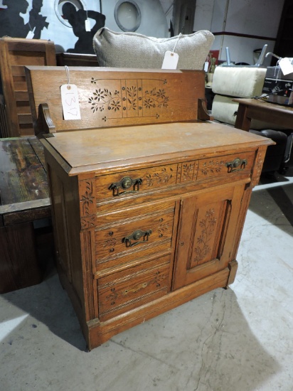 ANTIQUE DRESSER / SIDEBOARD - Approx. 37" Tall X 32" Wide X 18" Deep