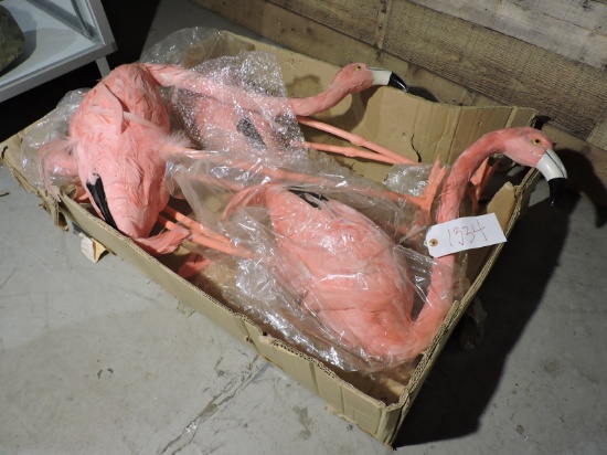 Box of 3 Faux Flamingos