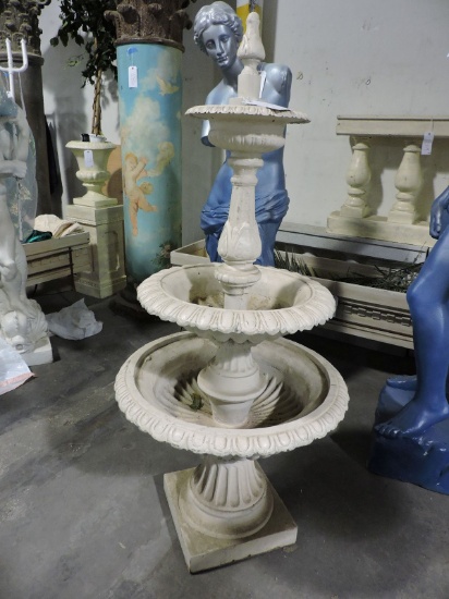Metal FOUNTAIN / 3-Levels / Approx 64" Tall X 32" Across