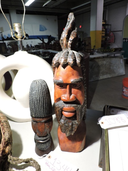 Pair of Jamacian Wooden Statues