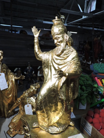 MASANI - Gold Leaf / Religious Statue / Approx 22" Tall
