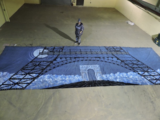 EIFFEL TOWER - PARIS' - Backdrop - 31' Wide X 14' 9" Wide