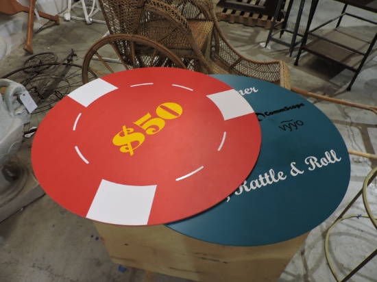 Lot of Large Plastic Circle Blanks - Make Giant Poker Chips, Etc?.