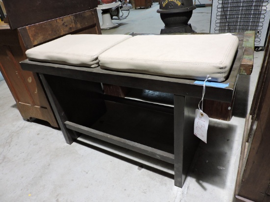 MODERN BENCH WITH PILLOW / Appears Brand New