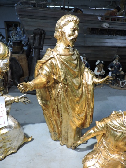 MASANI - Gold Leaf / Religious Statue / Approx 23" Tall