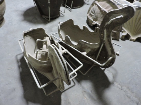 Theatrical Prop Molds - Pair of Swan Planter Molds - See Photos