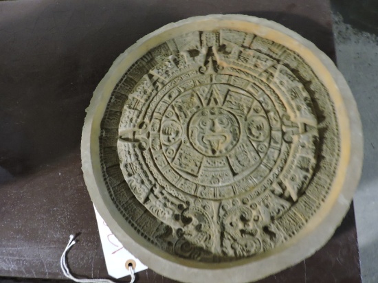 AZTEC Art Cast in Rubber / Approx 14" Across