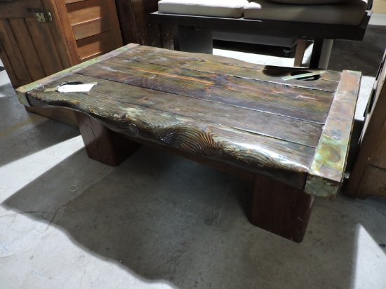 ECLECTIC COFFEE TABLE Made from Salvaged Ship Deck