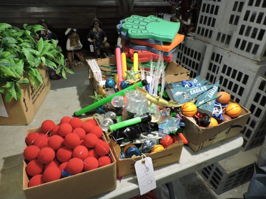 4 Large Boxes of Random Party Suppies / Souveniers