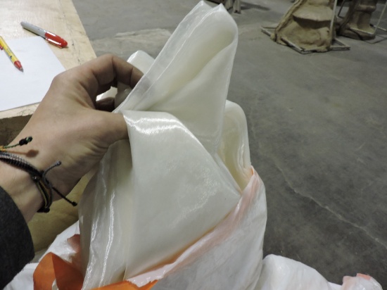 5 Large Bolts of Material / Fabric - Shiny White