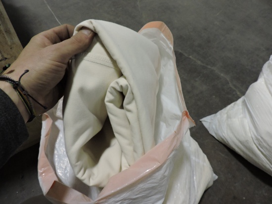 5 Large Bolts of Material / Fabric - Cream