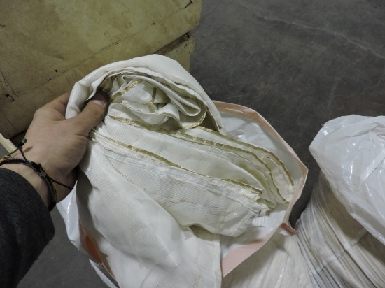 5 Large Bolts of Material / Fabric - White